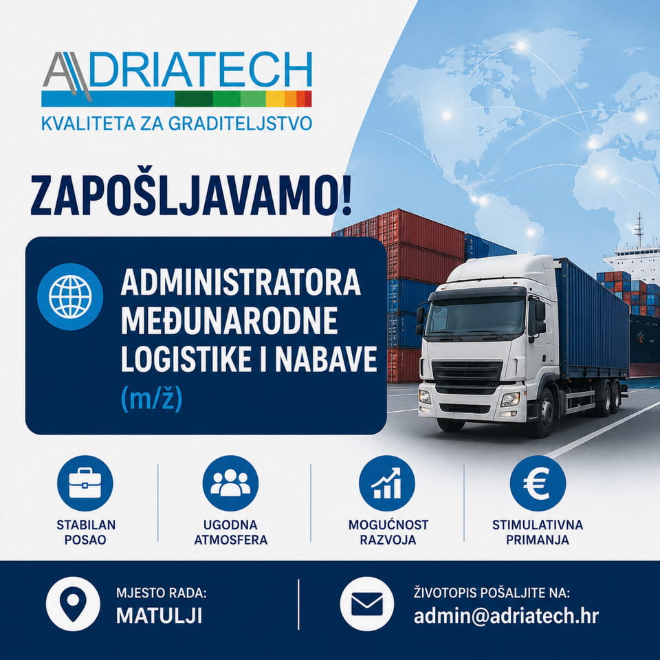 Administrator međunarodne logistike i nabave (m/ž)